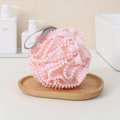 Elegant flower lace bath sponge ball for a luxurious and rejuvenating shower experience