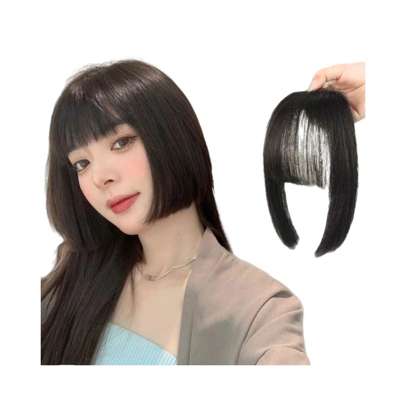 A high-quality synthetic wig with a stylish princess-inspired cut and realistic bangs, perfect for transforming your look.