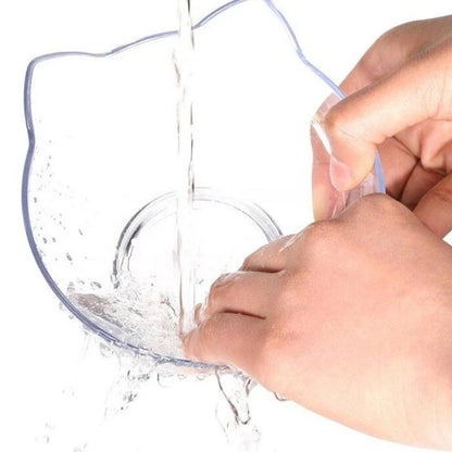 Ergonomic Non-Slip Cat Bowls with Raised Stand in Gray and Black colors