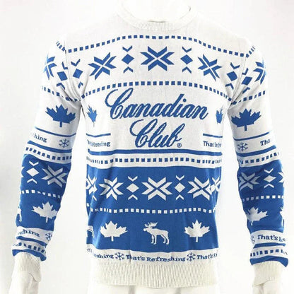 Stylish men's round neck Christmas sweater in various festive colors