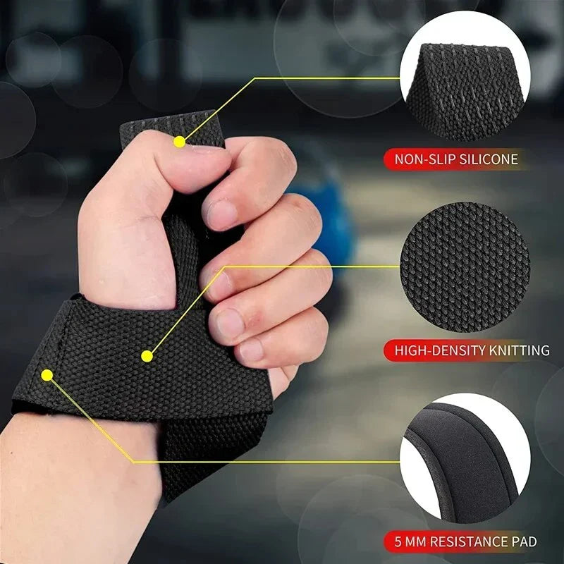 Adjustable Non-Slip Weightlifting Wrist Straps for Gym and Fitness - Secure Your Grip, Protect Your Wrists, and Elevate Your Workout