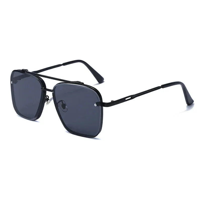 Classic Vintage Square Sunglasses with Durable Alloy Frame and UV400 Polycarbonate Lenses