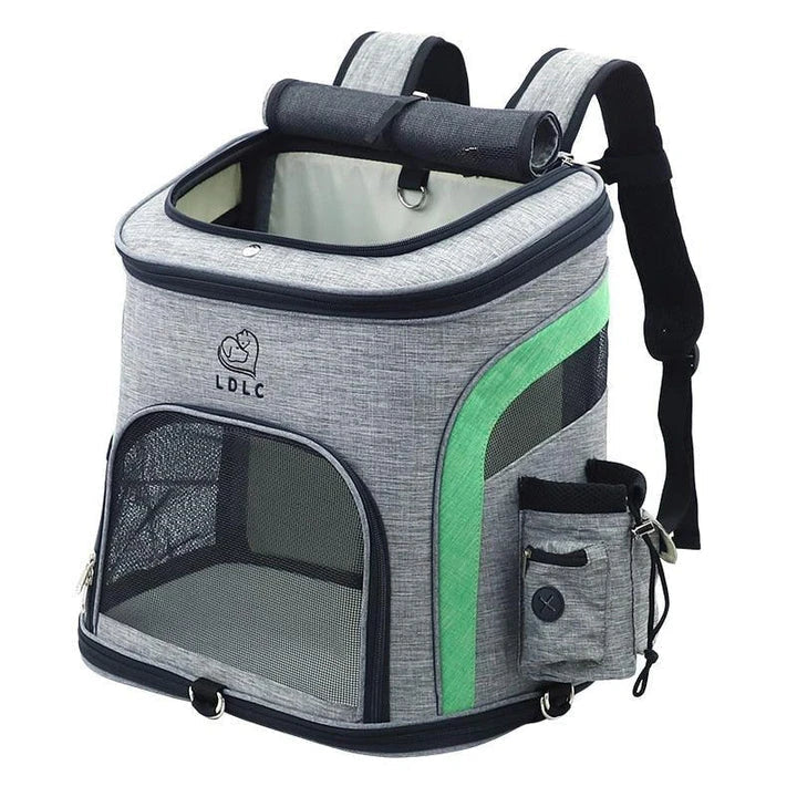 Melange Backpack Cat Carrier with durable nylon construction and stylish design for secure and comfortable pet travel