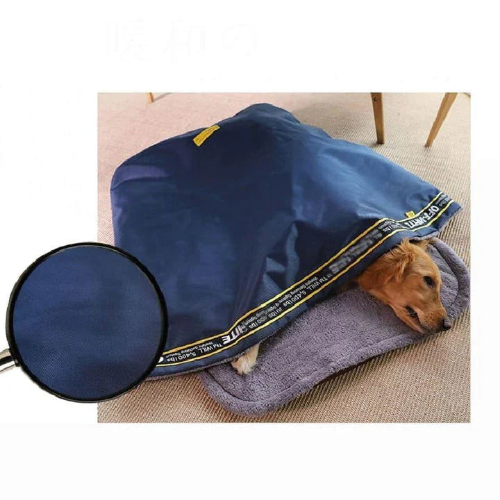 Cozy and Durable Waterproof Dog Bed with Plush Sleeping Surface in Multiple Sizes