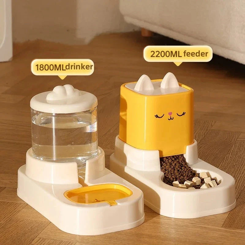 Automatic Pet Water Feeder and Food Container for Cats and Dogs - Hassle-Free Hydration and Nutrition