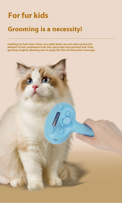 Rechargeable Pet Hair Removal Comb with Spray Cleaner - Effortlessly remove stubborn pet hair and keep your furry friend's coat fresh and healthy.