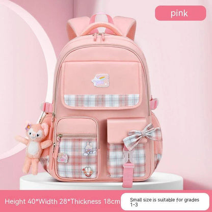 Large capacity cartoon-style backpack for children, featuring a spacious interior, durable nylon construction, and a waterproof, breathable design.