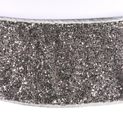 Sparkling Christmas tree skirt with shimmering silver gray sequins, adding a touch of holiday magic to your home decor