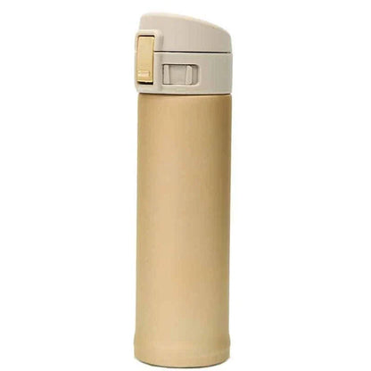 Compact and Colorful Stainless Steel Thermos in Gold Color, Keeps Drinks Hot or Cold for Hours