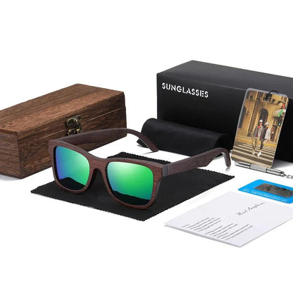 Handcrafted Bamboo Sunglasses with Polarized Lenses and Gift Box