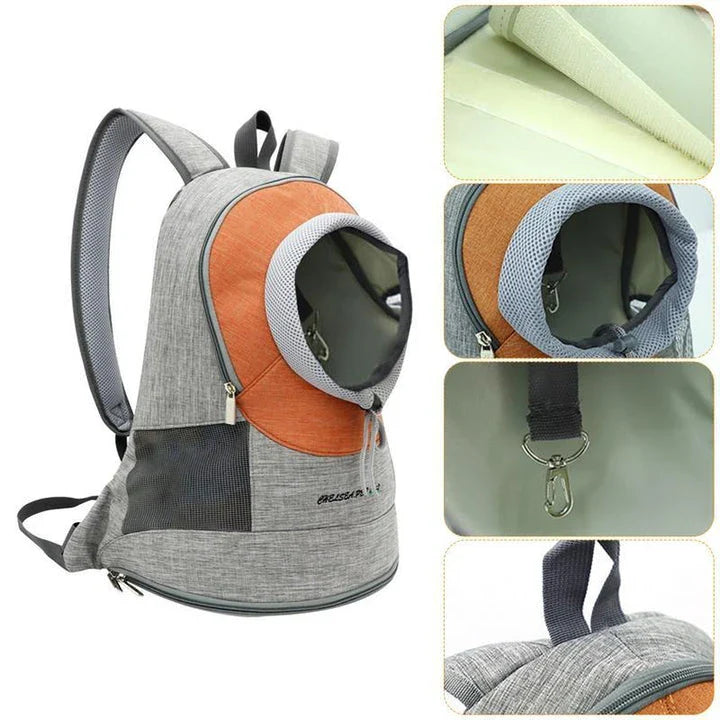 Cozy Pet Carrier Backpack for Cats and Dogs with Breathable Mesh Panels and Padded Straps