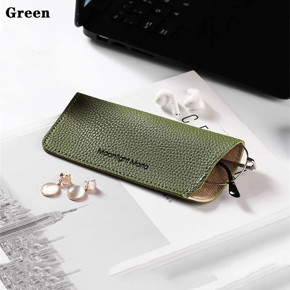 Stylish portable eyewear case in various colors, made of high-quality PU leather to protect glasses and sunglasses