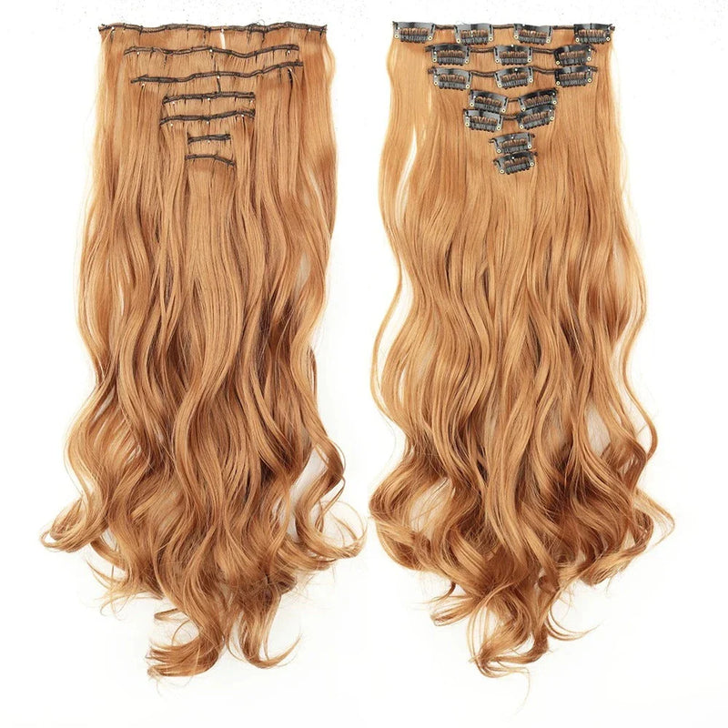 Hhomeenjoy Lush Long Wavy Ombre Clip-In Hair Extensions