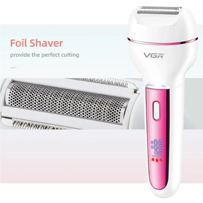 3-in-1 Multipurpose Women's Electric Shaver and Epilator with Epilator, Callus Remover, and Razor Attachments