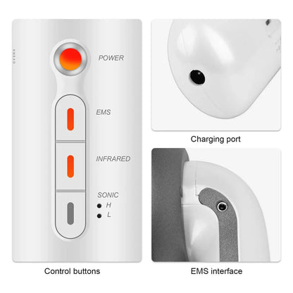 Ultrasonic EMS Infrared Body Shaper and Facial Lifter - Comprehensive Beauty Device for Skin Tightening, Muscle Toning, and Facial Lifting