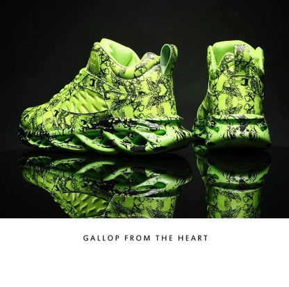 Premium men's winter basketball shoes with microfiber upper and rubber sole for performance and style