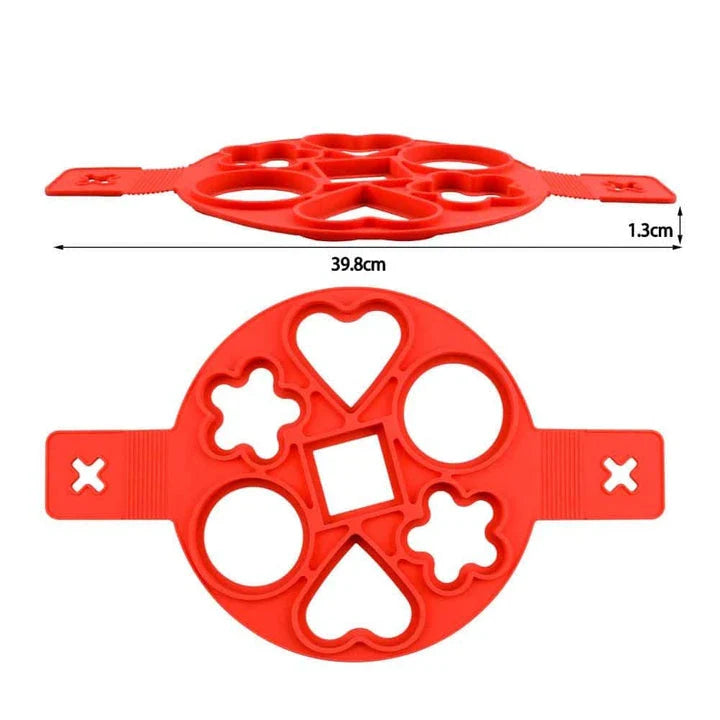 Silicone Creative Shape Pancake Maker in various colors allowing you to craft fun, customizable pancakes for breakfast