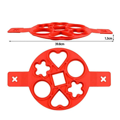 Silicone Creative Shape Pancake Maker in various colors allowing you to craft fun, customizable pancakes for breakfast