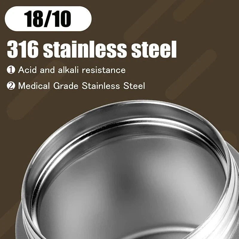 500ml Insulated Stainless Steel Meal Jar with Foldable Spoon, Perfect for Hot or Cold Meals on the Go