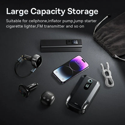 Portable Car Storage Bag for organizing phones, cables, and other car accessories