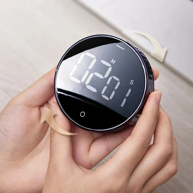 Multi-Function Magnetic Kitchen Timer with Digital Countdown and Stopwatch for Cooking, Exercising, and Time Management