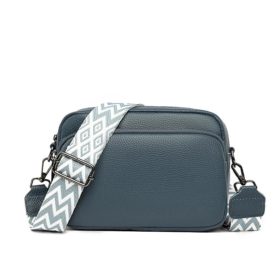 Stylish and functional genuine leather crossbody bag for women with interior organization pockets