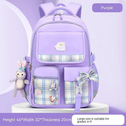 Large capacity cartoon-style backpack for children, featuring a spacious interior, durable nylon construction, and a waterproof, breathable design.