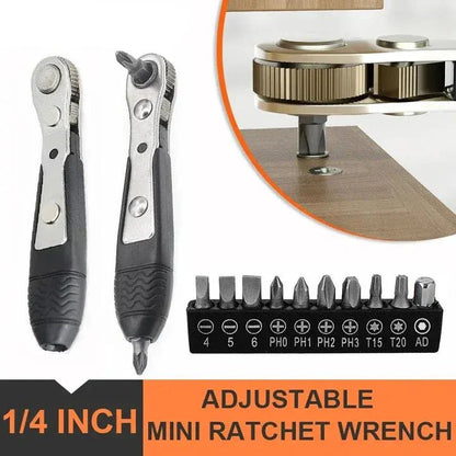 Compact Ratchet Wrench Screwdriver with Magnetic Adsorption for Precise Repair Work in Tight Spaces