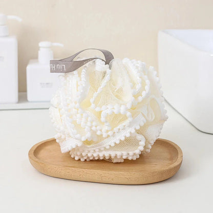Elegant flower lace bath sponge ball for a luxurious and rejuvenating shower experience