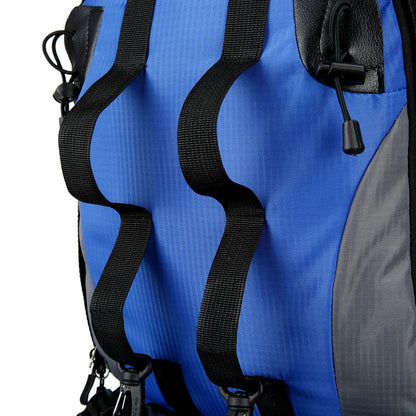 Premium outdoor hiking backpack made from water-resistant nylon with padded shoulder straps and multiple storage compartments.
