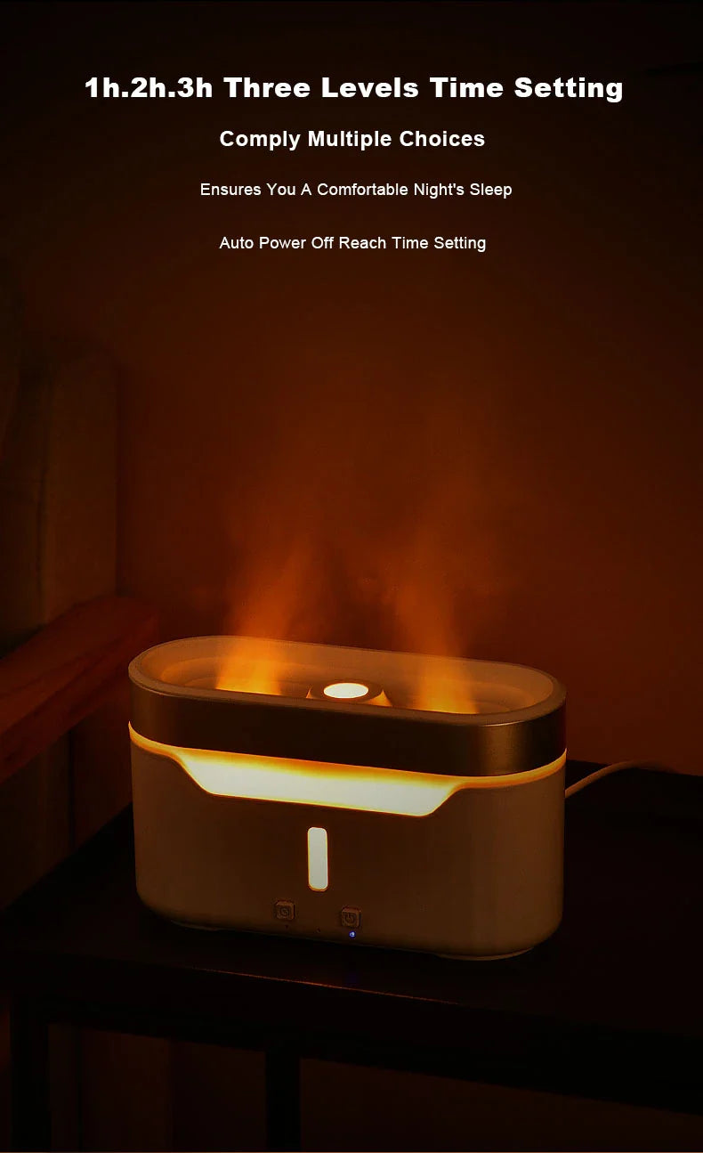 Elegant Jellyfish Flame Humidifier with 3D Lighting Effects, Mist, and Aromatherapy Capabilities