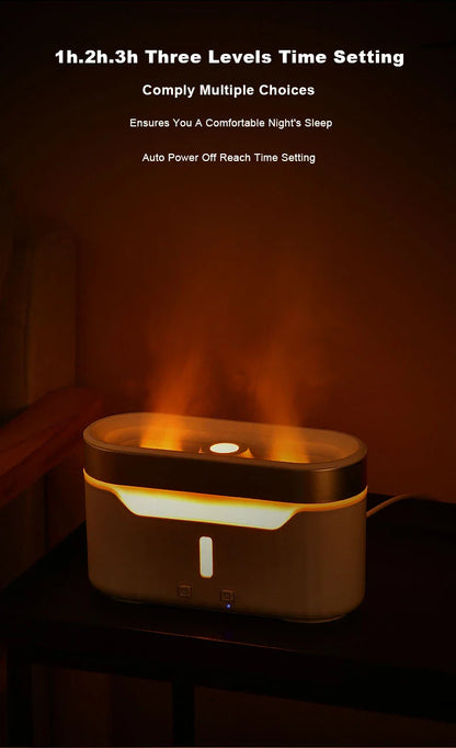 Elegant Jellyfish Flame Humidifier with 3D Lighting Effects, Mist, and Aromatherapy Capabilities