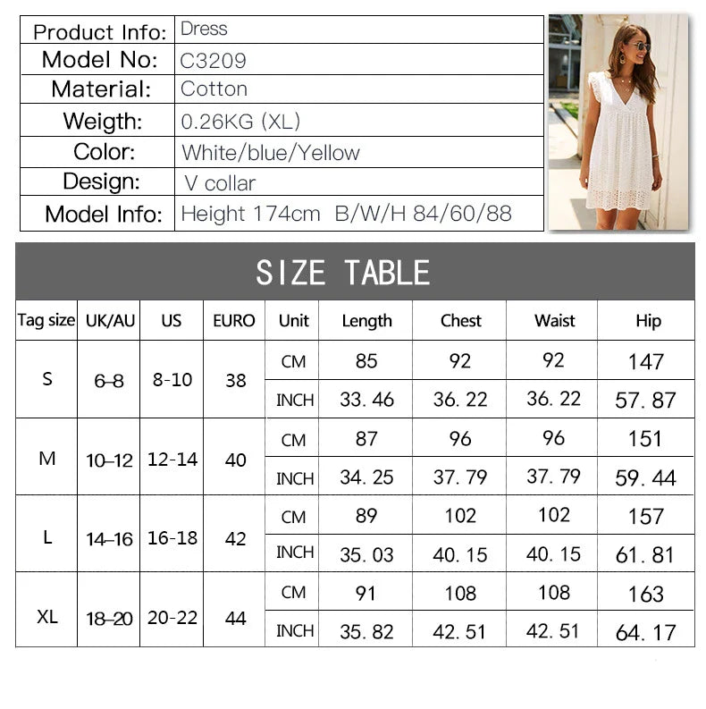 Elegant white lace casual dress with a flattering silhouette and feminine details