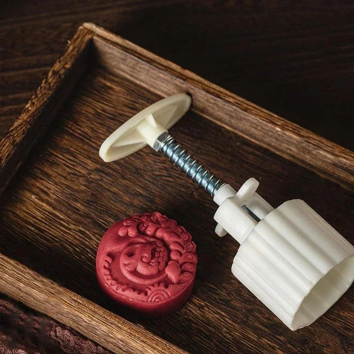 Hand-Pressed Chocolate Stamp in White - Durable Plastic Design for Imprinting Custom Patterns on Homemade Chocolates