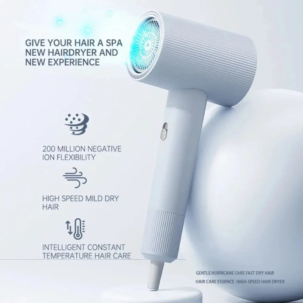 Powerful High-Speed Ionic Hair Dryer with Adjustable Settings for Frizz Control and Smooth, Shiny Hair