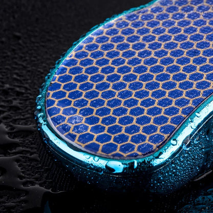 Premium Nano Glass Pedicure Foot File in gold, sky blue, and pink colors for smooth, soft feet