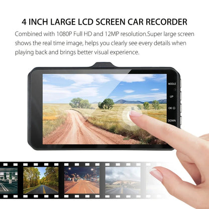 1080P Full HD Dual Dash Cam with Night Vision and 170 Degree Wide Angle Lens