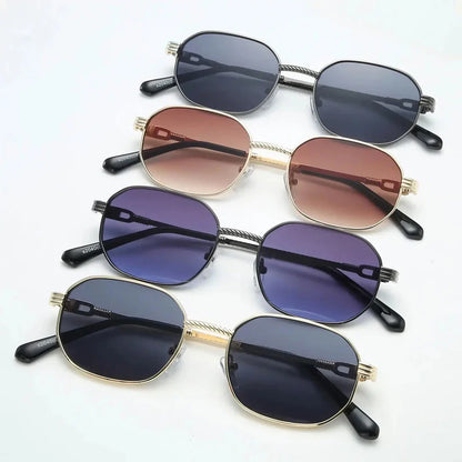 Fashionable square sunglasses with gradient lenses and a durable alloy frame for a classic yet trendy look