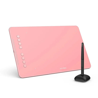 XPPen Deco 01 V2 10-inch Digital Drawing Tablet with Customizable Shortcuts and Tilt-Supported Stylus