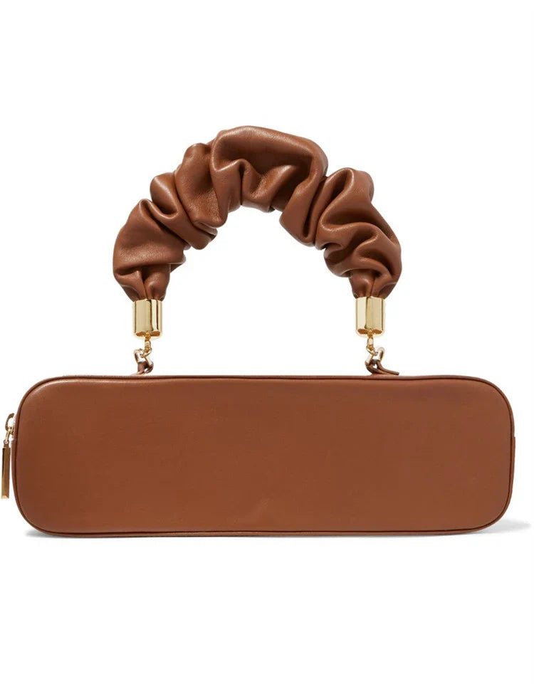 Chic Long Shoulder Diagonal Bag in Beige, Black, Dark Green, and Brown Colors