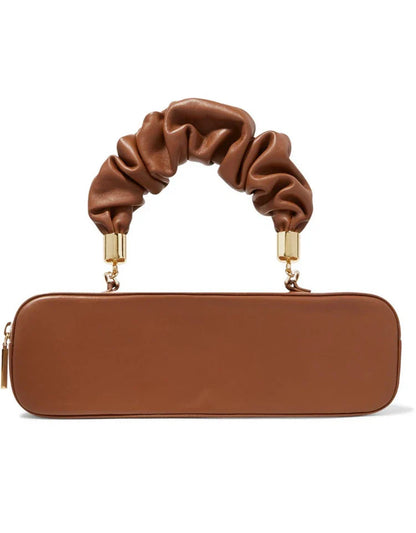 Chic Long Shoulder Diagonal Bag in Beige, Black, Dark Green, and Brown Colors