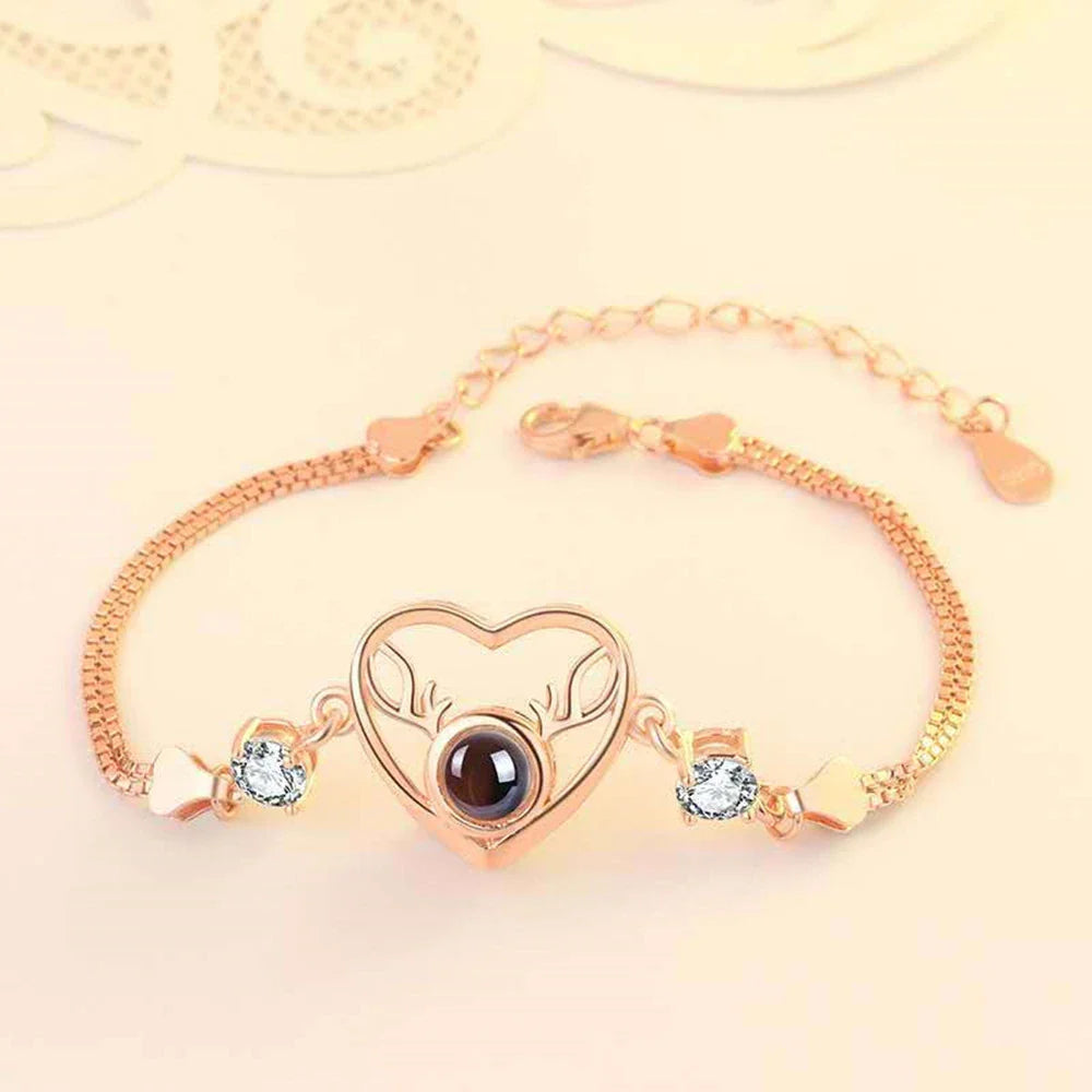 100 elegant language bracelets for fashionable female students, featuring a sleek rose gold finish and versatile design
