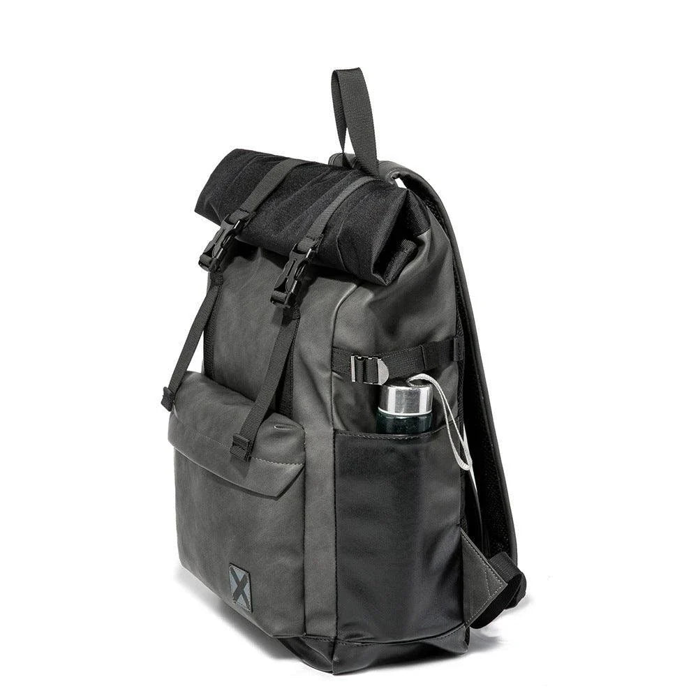 A large, high-quality PU leather backpack with a sleek, modern design and ample storage capacity