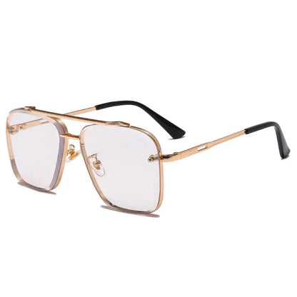 Classic Vintage Square Sunglasses with Durable Alloy Frame and UV400 Polycarbonate Lenses