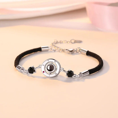 Couple Projection Bracelet in rose gold with a mesmerizing image display