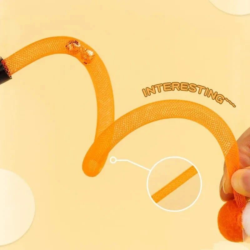 Interactive cat toy with butterfly, bell, and wool ball design for engaging playtime