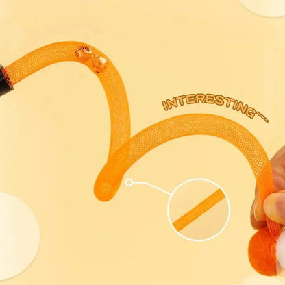 Interactive cat toy with butterfly, bell, and wool ball design for engaging playtime