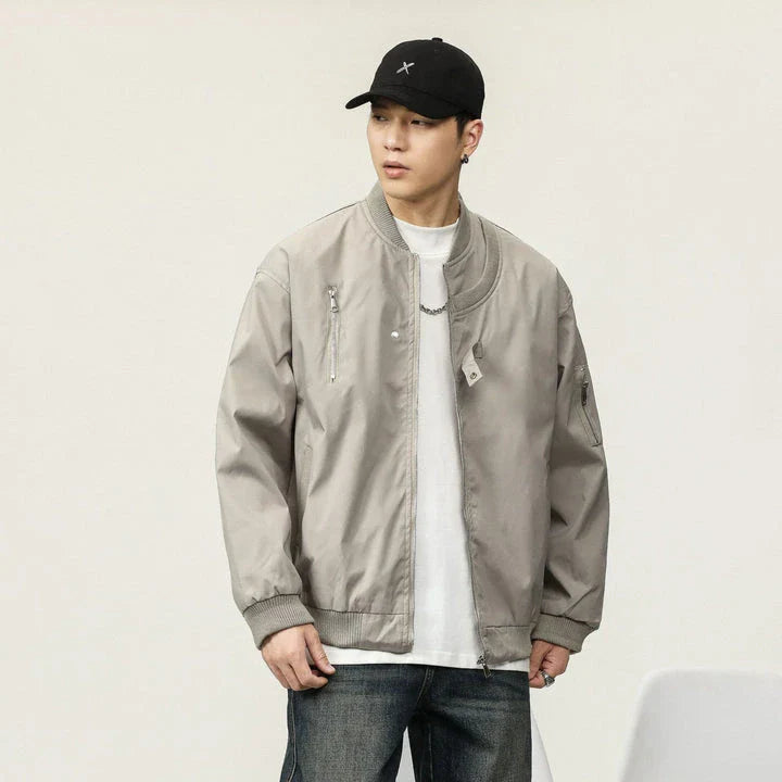 A versatile men's jumpsuit in a solid color design, made with premium polyester fabric for comfort and style.