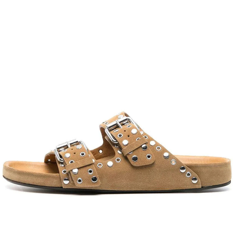 Hhomeenjoy Premium Leather Platform Buckle Sandals for Women