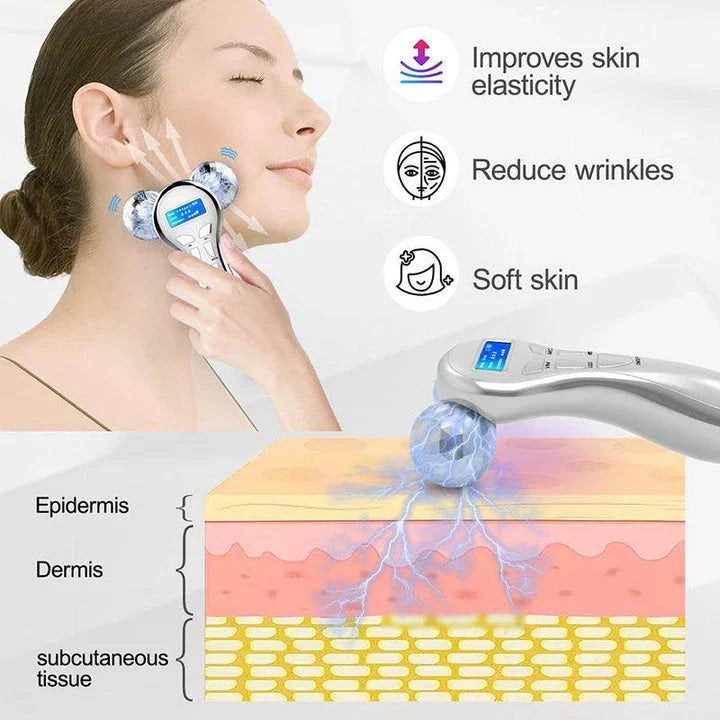 4D Microcurrent Face & Body Lifting Massager for skin tightening, wrinkle reduction, and body contouring